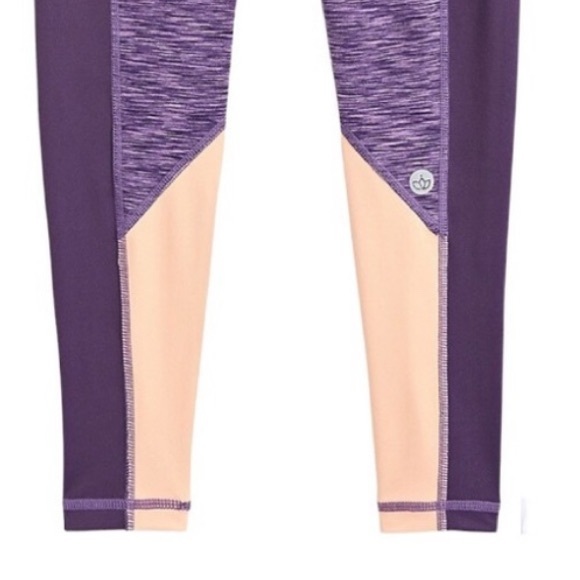 NWT Jill Yoga Little Girls sz 6 Colourblock Purple Leggings - Picture 3 of 11